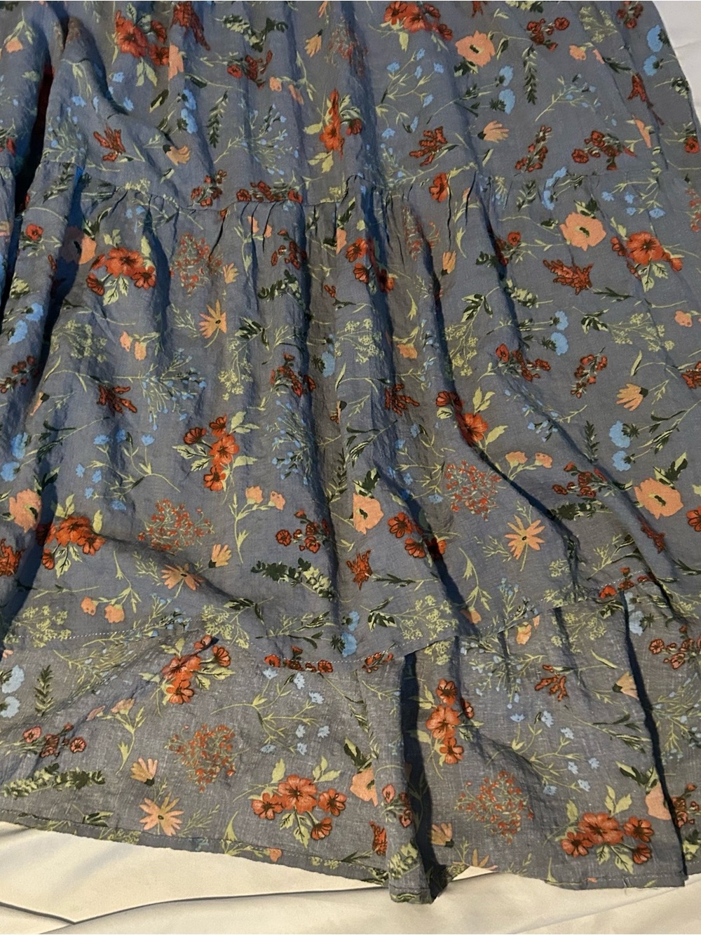 NATURAL LIFE Blue Floral Collared Button-Front Midi Dress - Picture 5 of 12